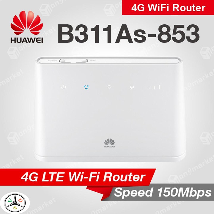 Cục phát wifi 3G/4G không dây Huawei B311 tốc độ cao, 32 người truy cập, có cổng LAN tặng kèm ăng ten