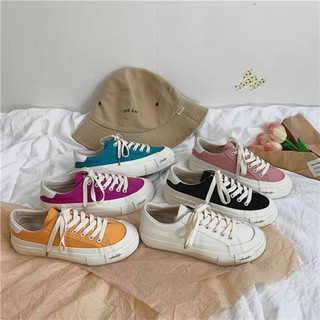 Giày sneaker  nữ mùa Hè phong cách Ulzzangs màu đen be vàng tím xanh hồng FULL HỘP 1265