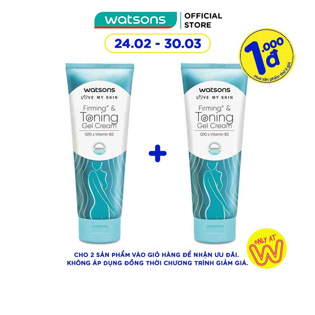 Kem Tan Mỡ Watsons Firming &amp; Toning Gel Cream Giúp Làm Săn Chắc &amp; Trắng Da 200ml