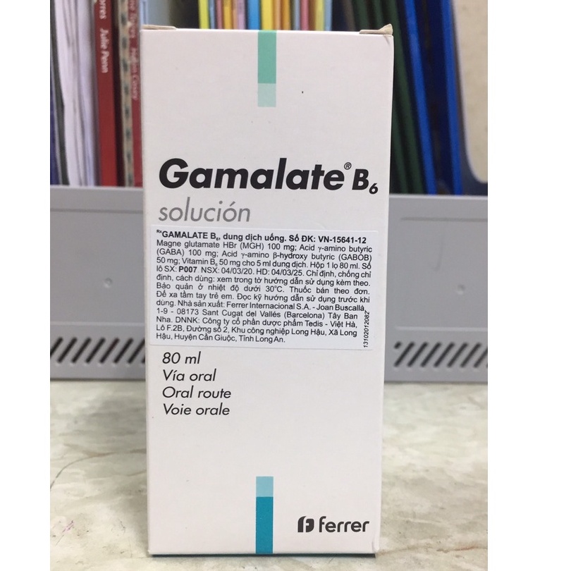 Gamalate B6 Solution - Hỗ trợ cho người suy nhược thần kinh chức năng của Pháp ( lọ 80ml)