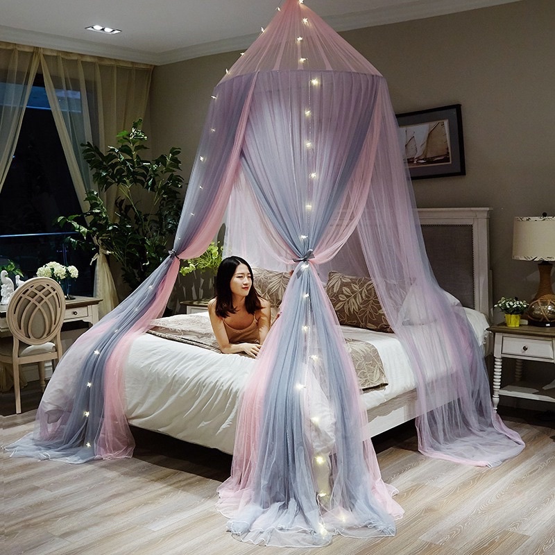 Màn mùng treo trần không khoan tường Công chúa Hoàng gia khung tròn