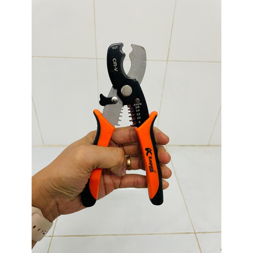 Kềm đa năng, gọn nhẹ chuyên cắt tuốt dây điện Kapusi Nhật Bản Bảo hành 12 tháng