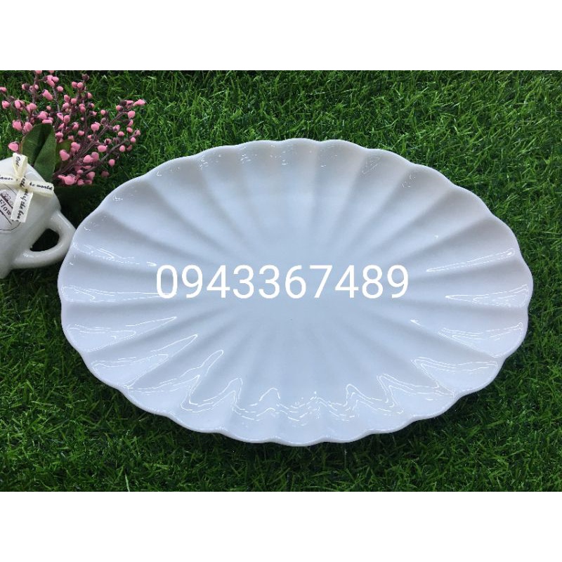 Các loại đĩa trắng kiểu dáng sứ Bát Tràng
