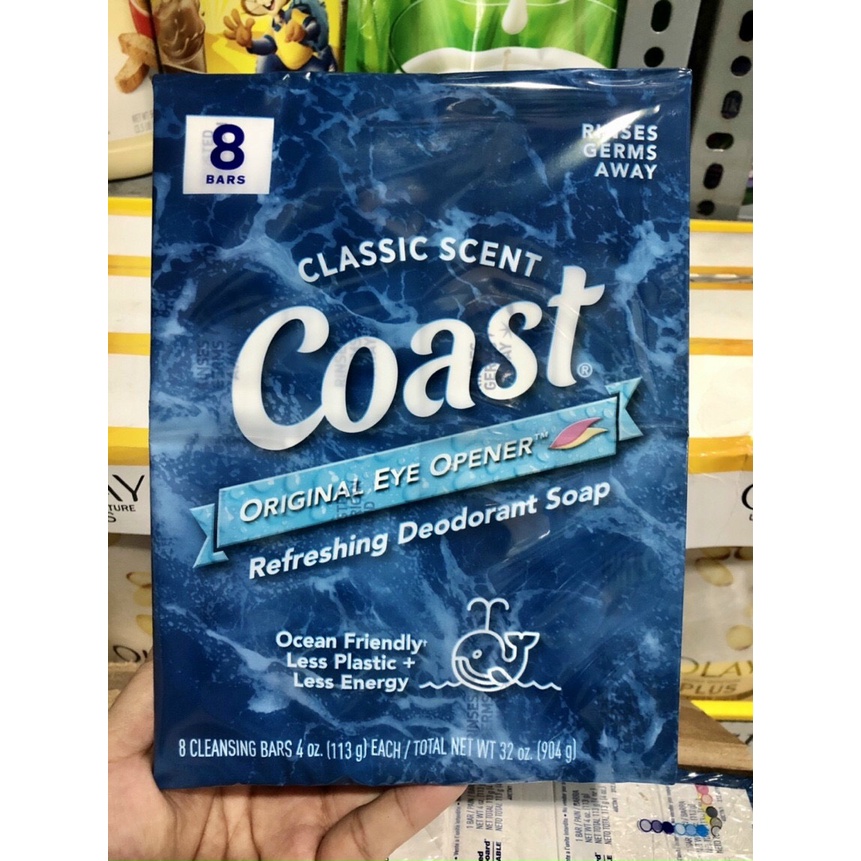 Sale Sốc Xà Bông Tắm Coast Original Mỹ 113g Sạch khuẩn, Mềm da, Thơm gió biển - Xà Bông Cục