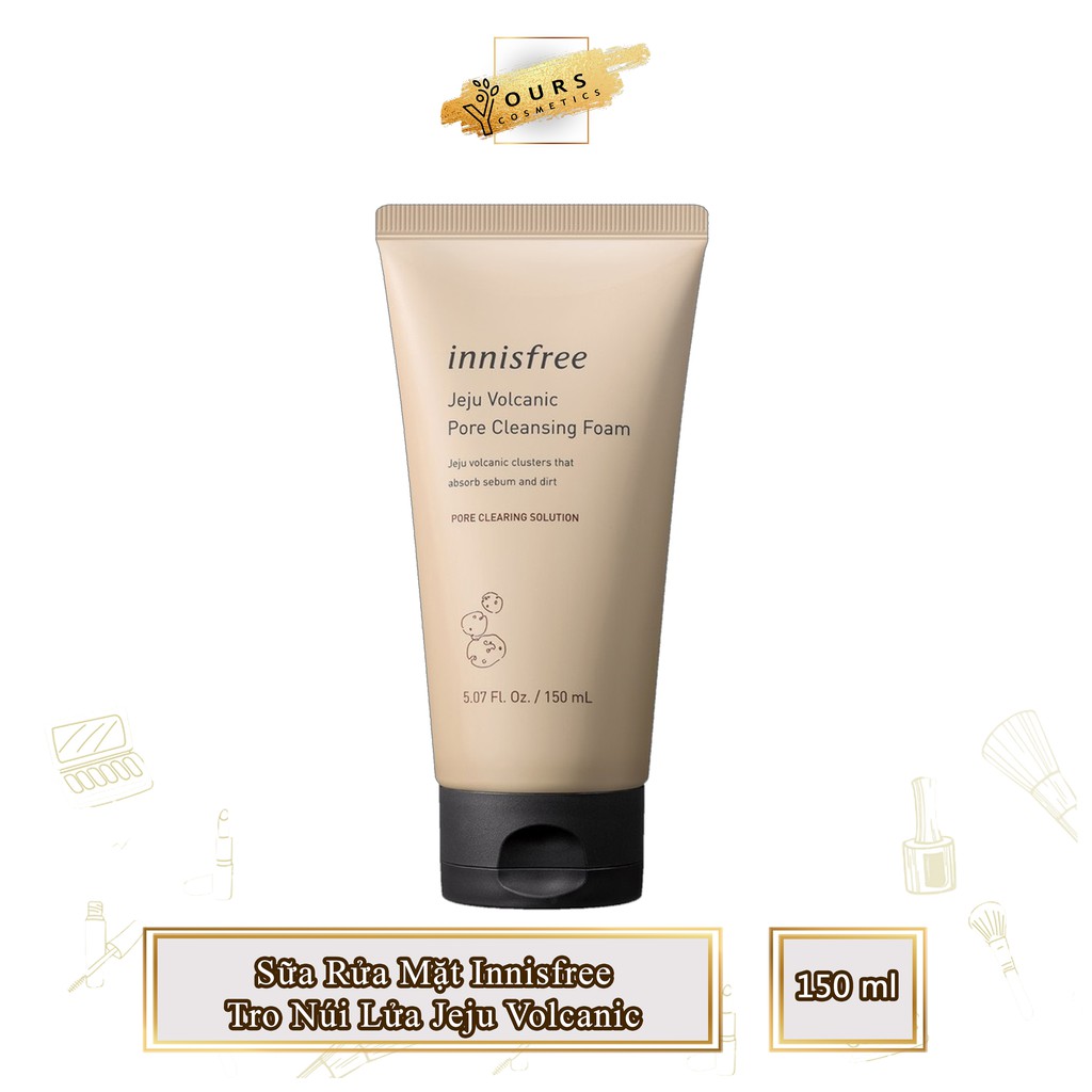 [Auth Hàn - Mẫu Mới] Sữa Rửa Mặt Innisfree tro núi lửa Jeju Volcanic Pore Cleansing Foam 150ml - Sua rua mat tro nui lua