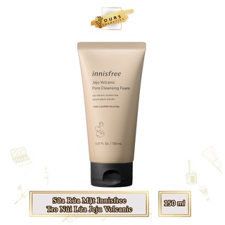 Sữa Rửa Mặt Innisfree tro núi lửa Jeju Volcanic Pore Cleansing Foam 150ml - Sua rua mat tro nui lua
