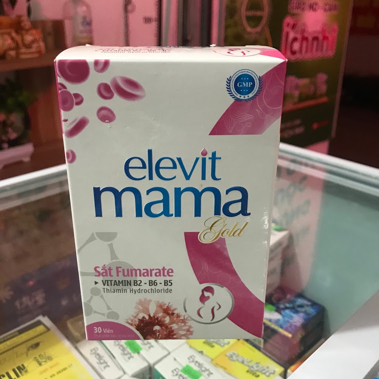 ✅ sắt Elevit Mama viên uống bổ sung sắt vitamin tổng hợp bầu trước bầu sau sinh chứa DHA mẫu mới H30v