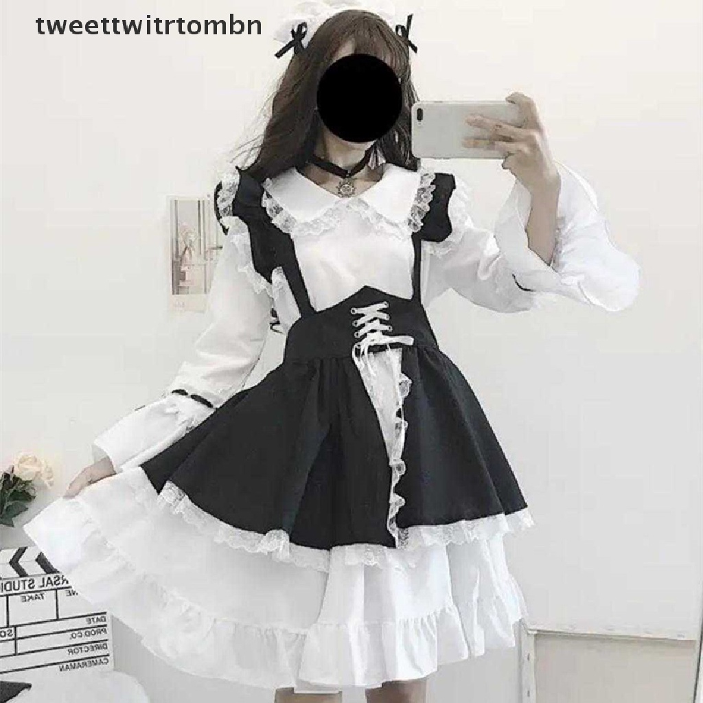 [tweettwitrtombn] Women Maid Outfit Anime Dress Apron Dress Lolita Dress Men Cafe Costume Cosplay . | BigBuy360 - bigbuy360.vn
