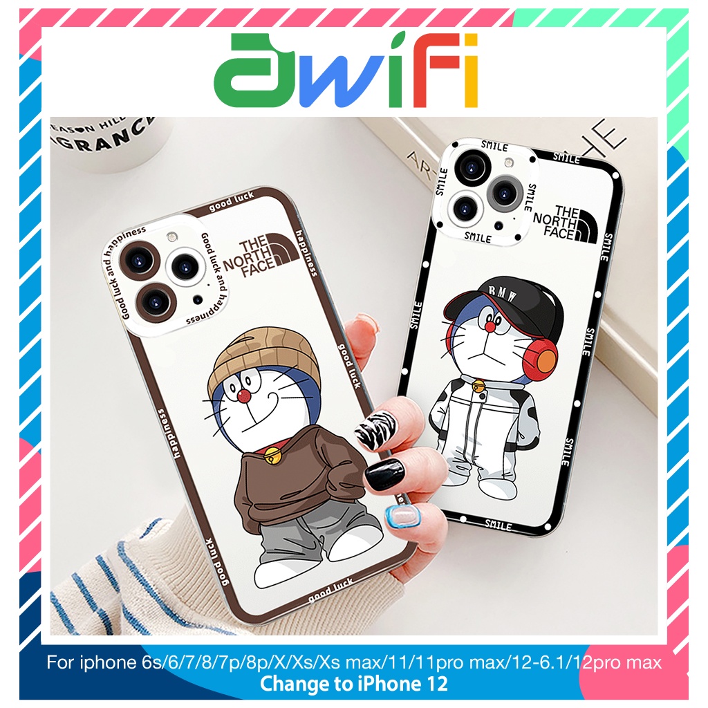 Ốp Lưng Iphone Trong Lỗ Viền Camera Do.re.mon 6/6Plus/6Splus/7/7Plus/8/8Plus/Xs/11/12/13/Pro/Max/Promax - Sale Hot T3 - 1