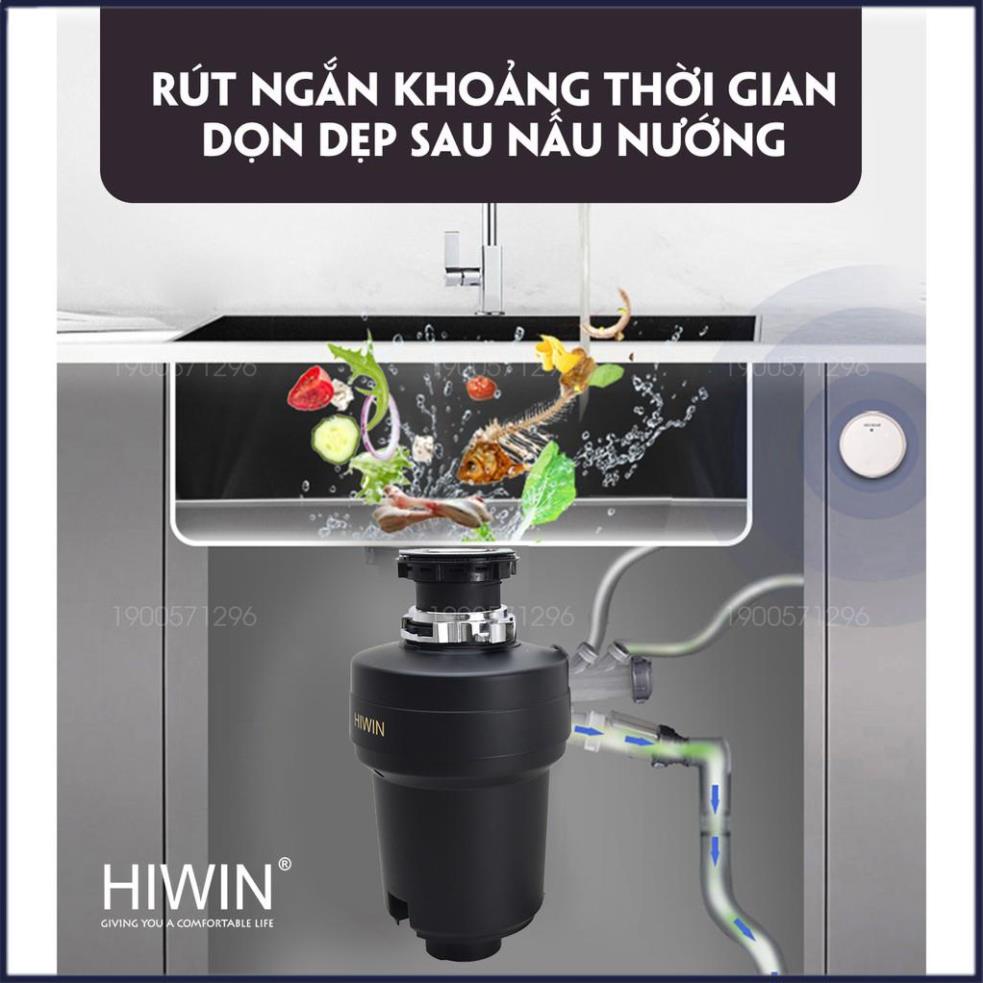 Máy xử lý rác xay rác nhà bếp cao cấp màu đen công suất 600W HIWIN LJ-600B