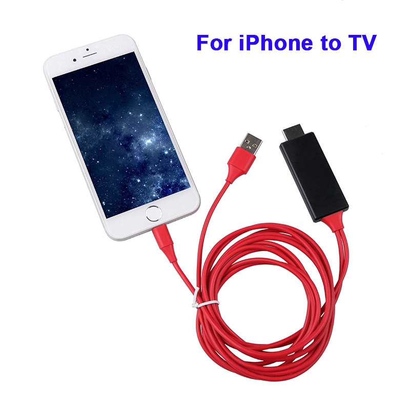 Cáp kết nối từ cổng 8 Pin sang HDMI HDTV TV kỹ thuật số AV chuẩn USB HDMI 1080P cho IPhone X 8 7