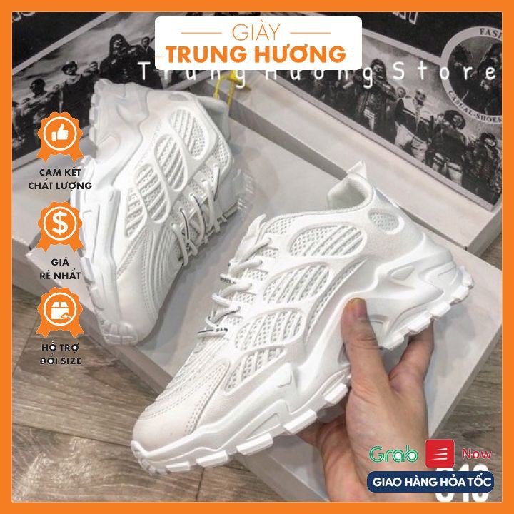 [BÁN LỖ XIN 5 SAO] Giày Thể Thao Nam, Giày Sneaker Màu Trắng - CHÍNH HÃNG, HÀNG CAO CẤP Trung Hương B76 fullbox