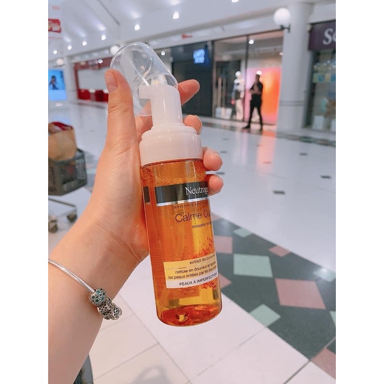 Sữa rửa mặt tạo bọt Neutrogena Nghệ Calme Curcuma  150ML, Hàng Chuẩn úc đi air, sữa rửa mặt nghệ neutroge