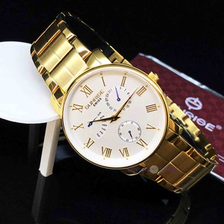 Đồng hồ Nam dây inox màu vàng Sunrise DM747SWA