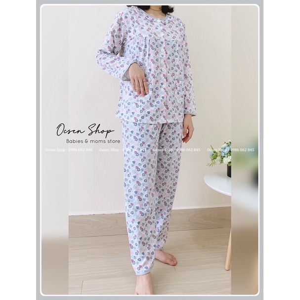 [INBOX CHỌN MÀU] BỘ COTTON SAU SINH CÓ CHUN CHỈNH