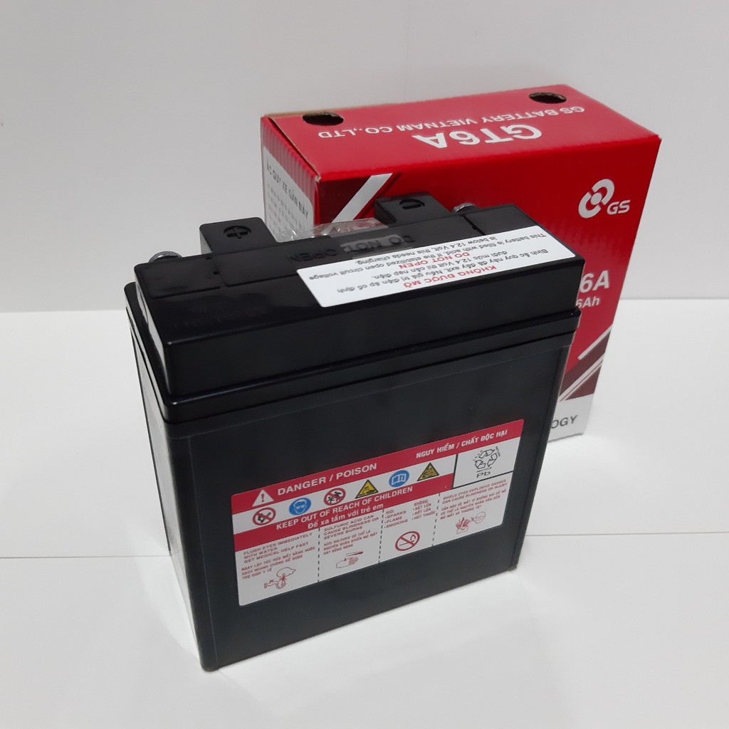 Bình Ắc Quy Khô GS GT6A  - KT : 121 x 62 x 131 .