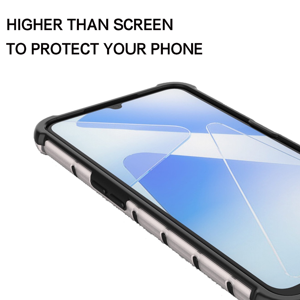 Ốp Điện Thoại PC Cứng Chống Sốc Họa Tiết Tổ Ong Trong Suốt Cho OPPO A73 A74 A76 A93 A94 A95 A96 A97