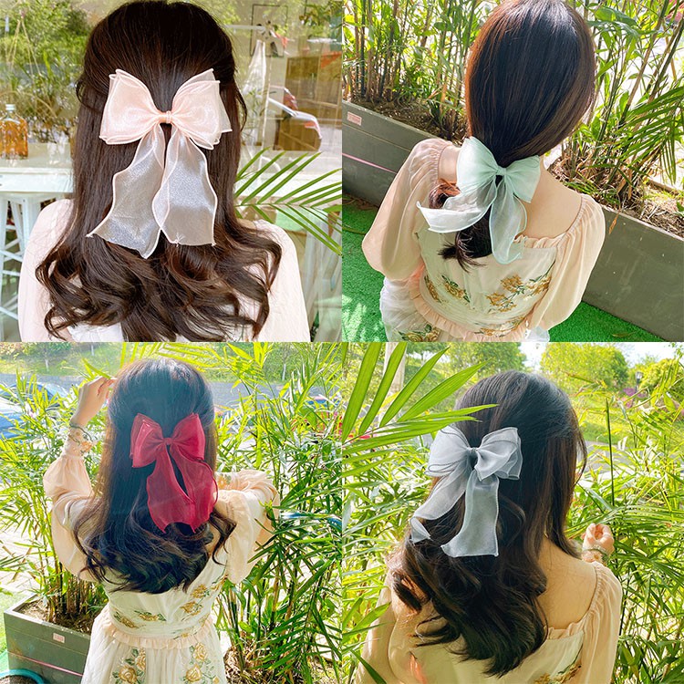 Kẹp Kiểu Tóc Nơ Phong Cách Hàn Quốc Cho Nữ