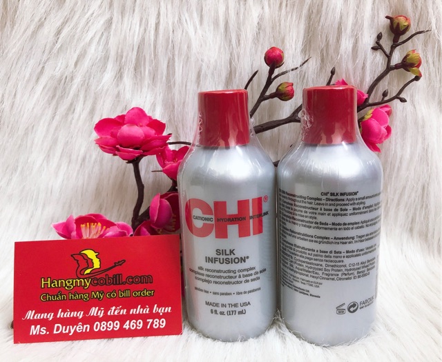 (có bill nhập) DƯỠNG TÓC CHI SILK INFUSION