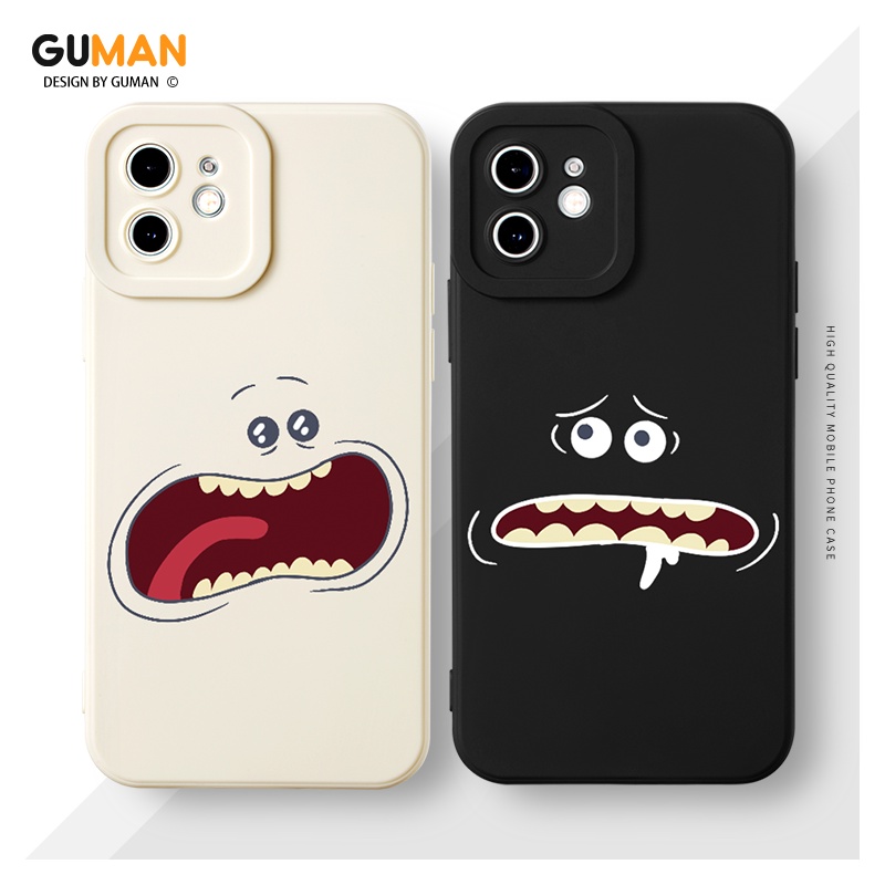 Ốp Điện Thoại GUMAN Mềm Chống Sốc viền vuông hoạt hình cặp đôi dễ thương đẹp ngộ nghĩnh độc lạ cho iPhone 13 12 11 Pro Max SE 2020 X XR XS 8 7 6S 6 Plus kute XYI553
