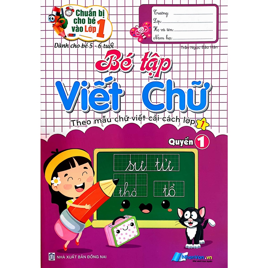 Sách - Combo 2 quyển Bé Tập Viết Chữ (Theo mẫu chữ viết cải cách lớp 1)