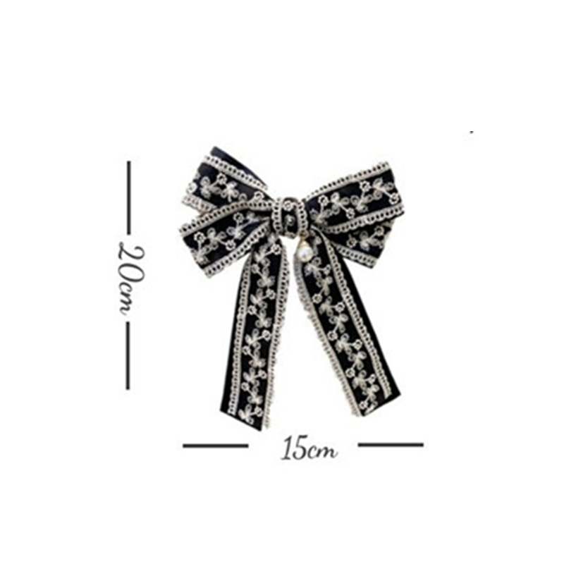 Kẹp Tóc Hai Lớp Phối Ren Hoa Phong Cách Vintage Cho Nữ