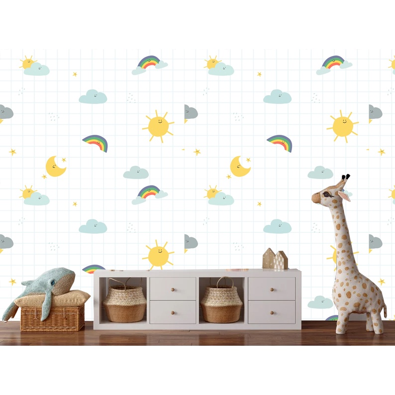 Decal dán phòng ngủ em bé - mẫu dán tường đáng yêu chống thấm - HN Decor