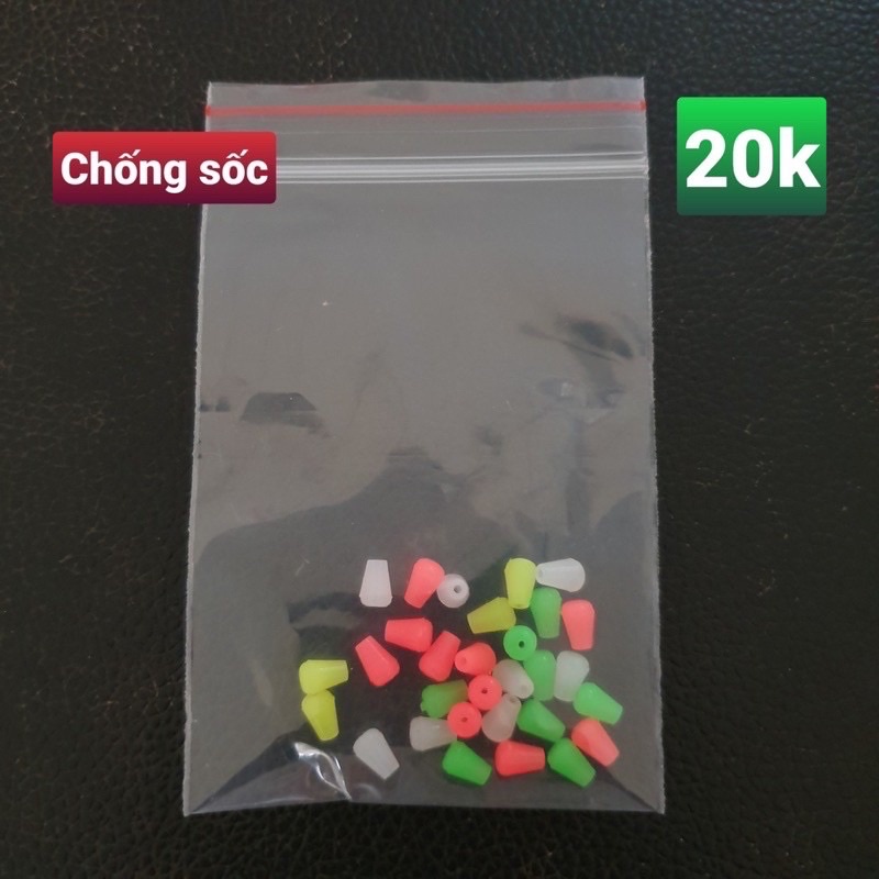 Chống Sốc Hình Chụ. Phụ kiện câu Lục, 1 túi gồm 30 sản phẩm