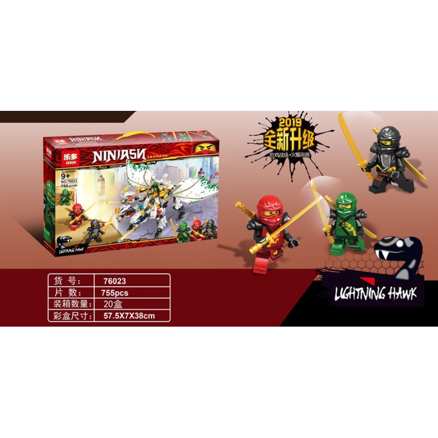 Đồ Chơi Xếp Hình L.E.G.O NinjaGO 755 PCS Phantom Ninja Rồng 4 Đầu - Đồ Chơi Lắp Ráp Mô Hình Cao Cấp