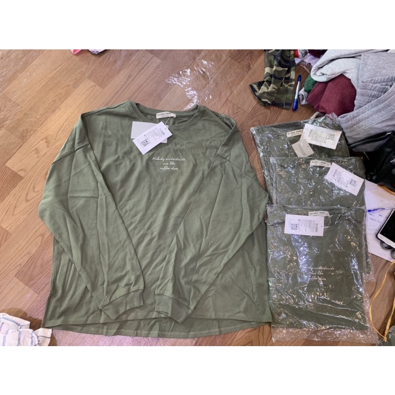 Áo cotton thu đông nữ dáng rộng dư xịn