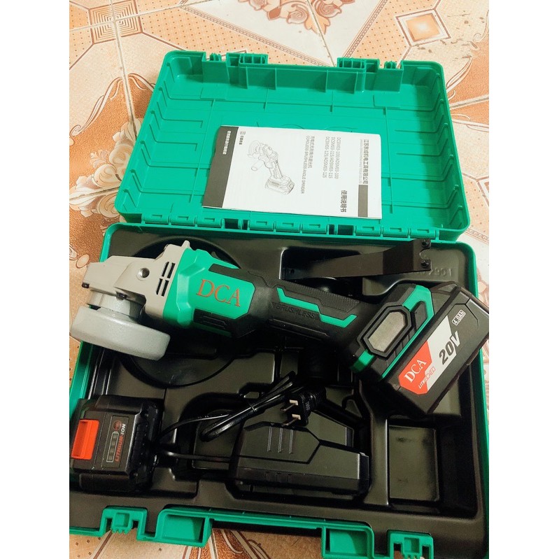 MÁY MÀI GÓC DÙNG PIN DCA 20V CHÍNH HÃNG đĩa 100mm mã ADSM03-100E ( MÁY 2PIN )