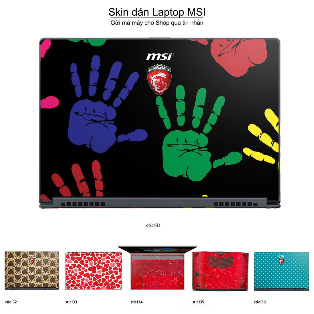 Skin dán Laptop MSI in hình Hoa văn sticker _nhiều mẫu 22 (inbox mã máy cho Shop)