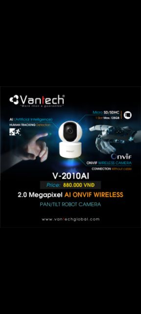 Camera Wifi Full HD 1080 Vantech Chính Hãng , Đàm Thoại 2 Chiều, Bảo hành 24 Tháng