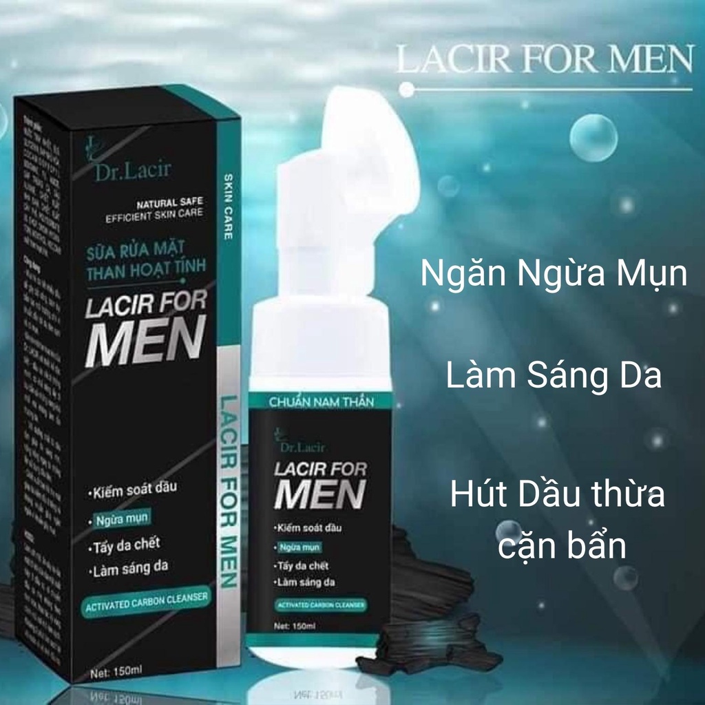 sữa rửa mặt nam minhchaustore sữa rửa mặt Lacir For Men làm sạch bụi bẩn dầu thừa sáng da ngăn ngừa mụn