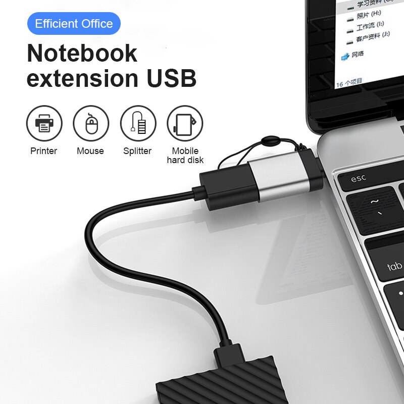 Cáp chuyển đổi LUSHUO USB C OTG Type C sang USB 3.0 Mini USB Type-C | BigBuy360 - bigbuy360.vn
