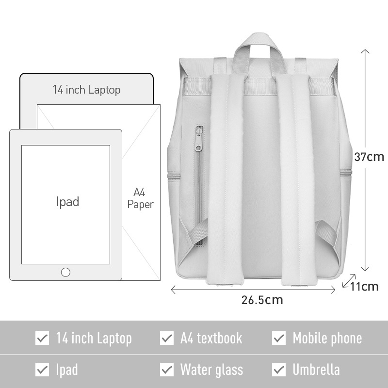 MAH SIRO Ba lô đựng máy tính xách tay thời trang không thấm nước