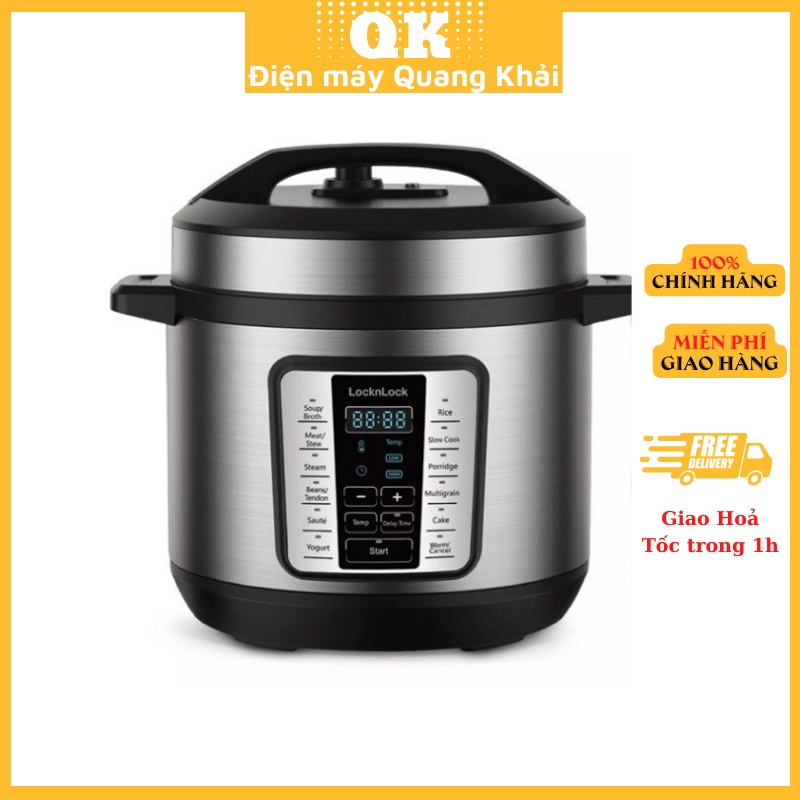 Nồi áp suất điện tử Lock&Lock EJP666SLV 6L 1000W - Hàng Chính Hãng