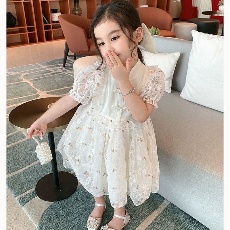 Đầm Sườn Xám Thiết Kế Mới Thời Trang Mùa Hè Dành Cho Bé Gái
