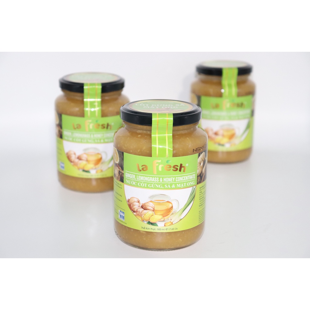 Nước Cốt Gừng Sả Mật Ong LaFresh Đà Lạt - Chai 500ml