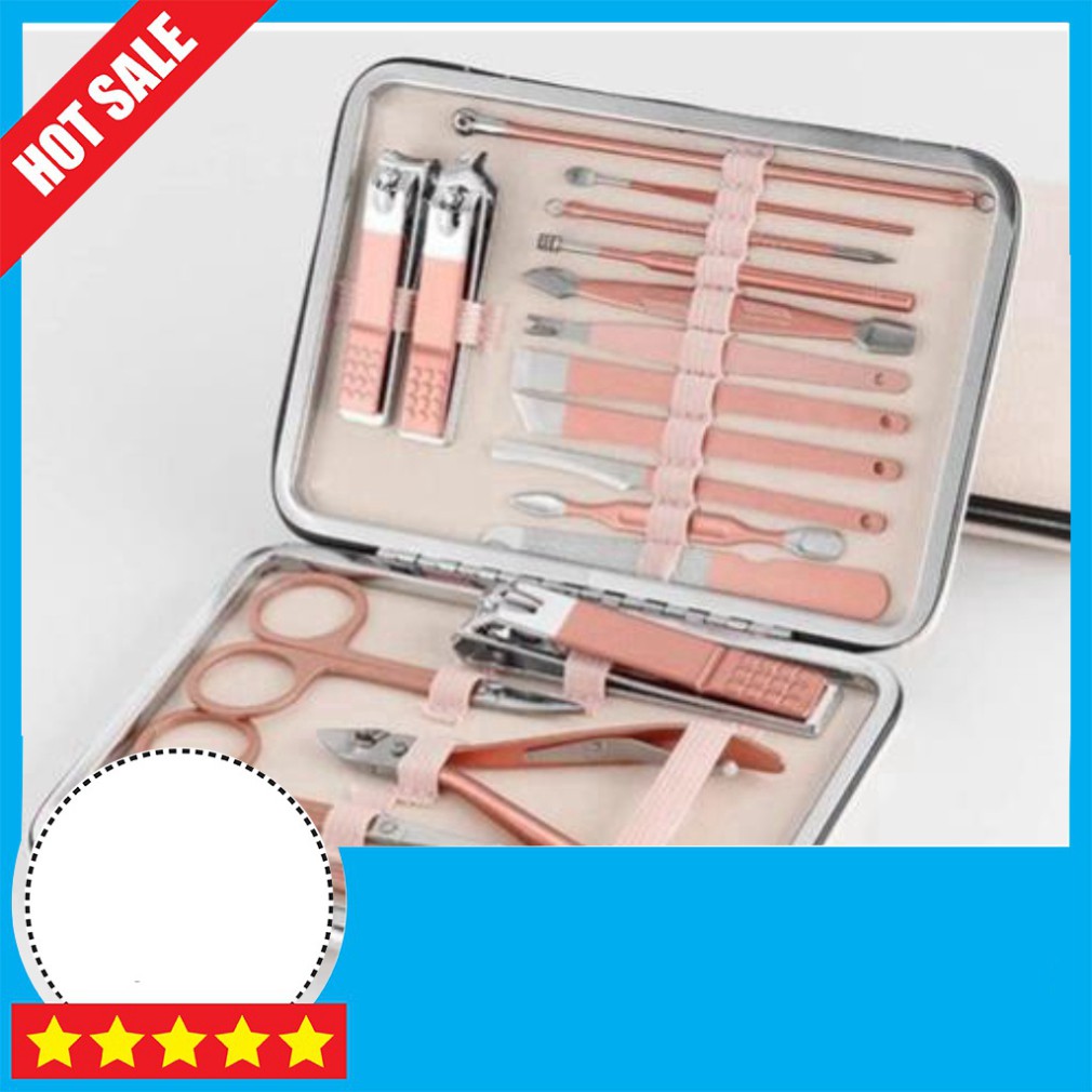 Bấm móng tay chân, bộ 18 chi tiết Free Ship tiện dụng, thiết kế gọn, sang trọng
