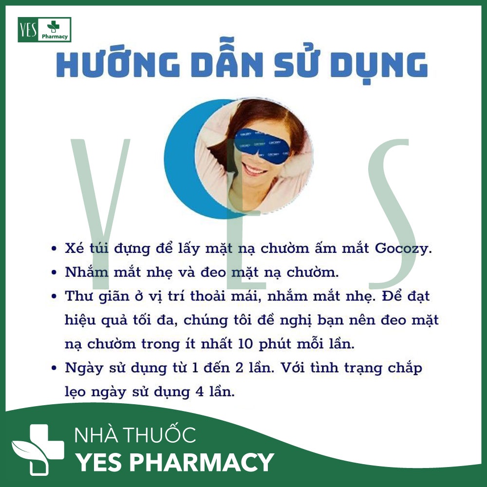Miếng che mắt chườm ấm Gocozy - Nhà thuốc Yes Pharmacy