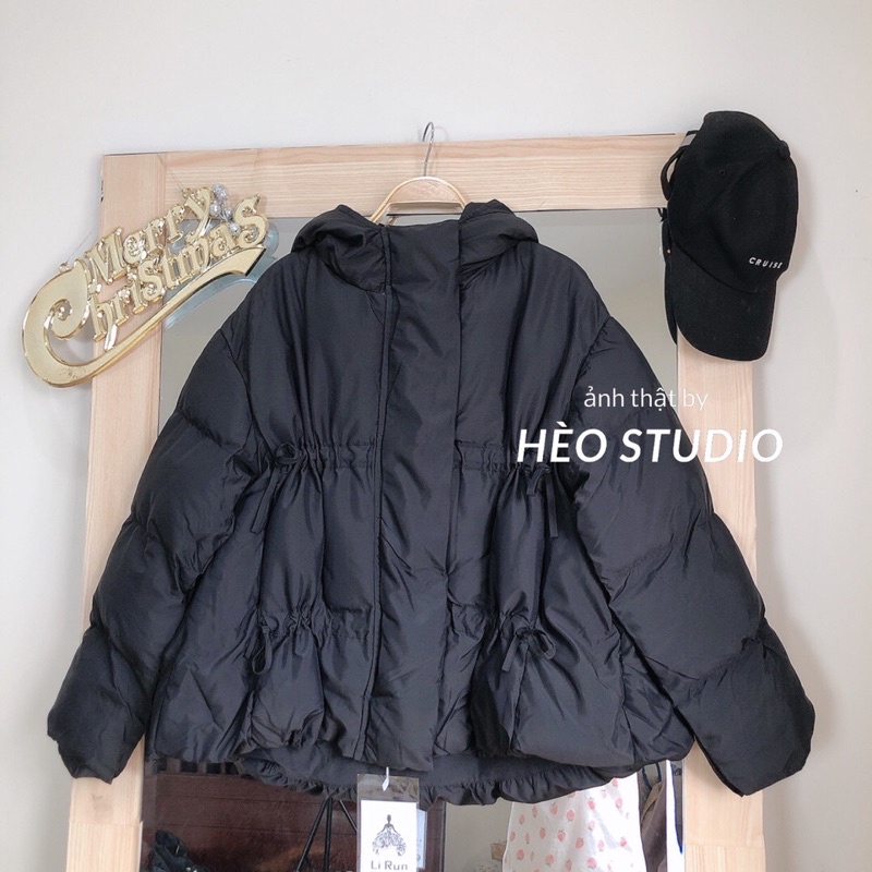 Áo Khoác Phao Vải Dù Có Nón Hèo Studio (Ảnh Thật + Video)
