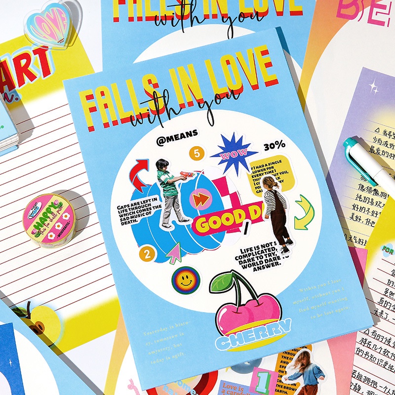 Imoda Set 25 Tấm Đệm Giấy Viết Lời Nhắn Phong Cách Ins Hàn Quốc