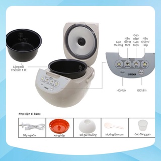 Nồi Cơm Điện Tử Tiger JBV-S10W , 1 Lít