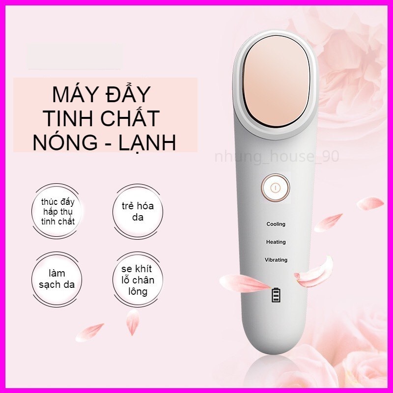 Máy đẩy tinh chất nóng lạnh, massage mặt, làm sạch da cao cấp