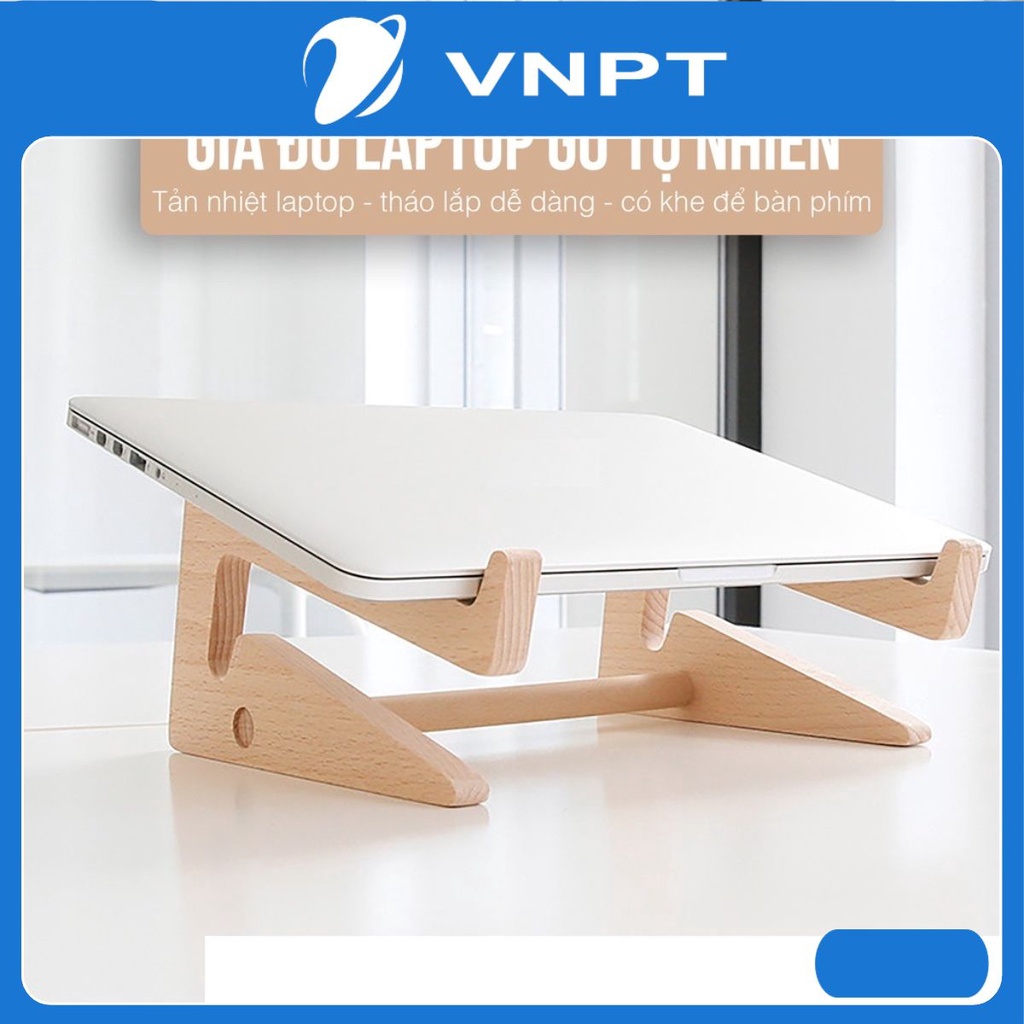 ✅Giá Đỡ Laptop Gỗ 2 Tầng Gấp Gọn Tản Nhiệt Macbook 14 inch, 15.6 inch, 17 inch Để Bàn Đa Năng Thông Minh