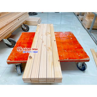 Thanh gỗ thông mặt rộng 6cm x dày 1cm x dài 120cm + láng mịn 4 mặt