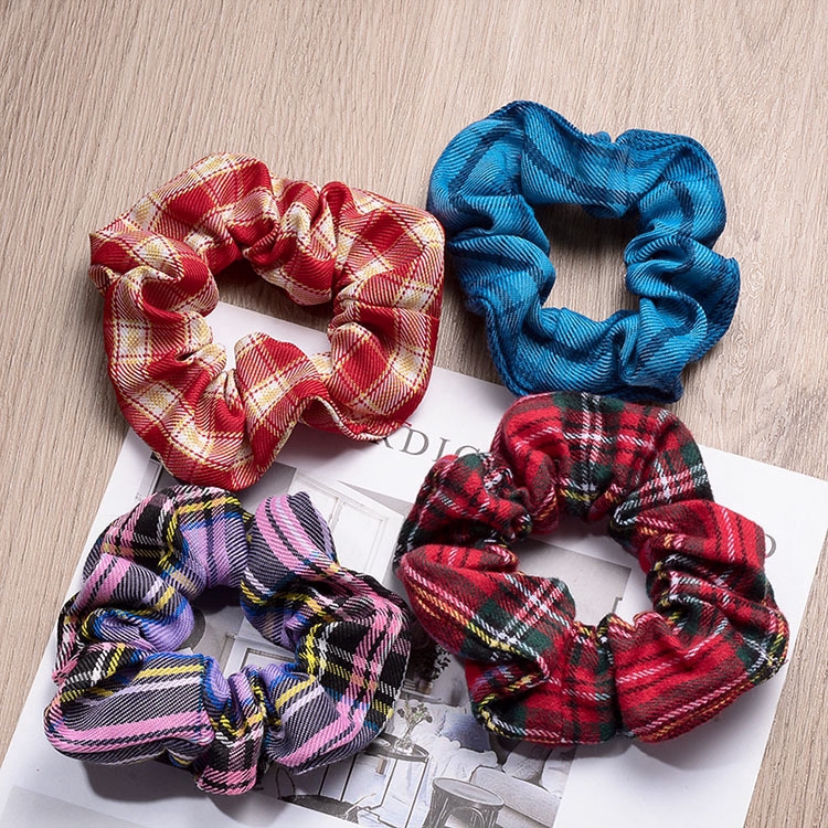 Dây buộc tóc kẻ sọc thời trang retro Hàn Quốc D0630088