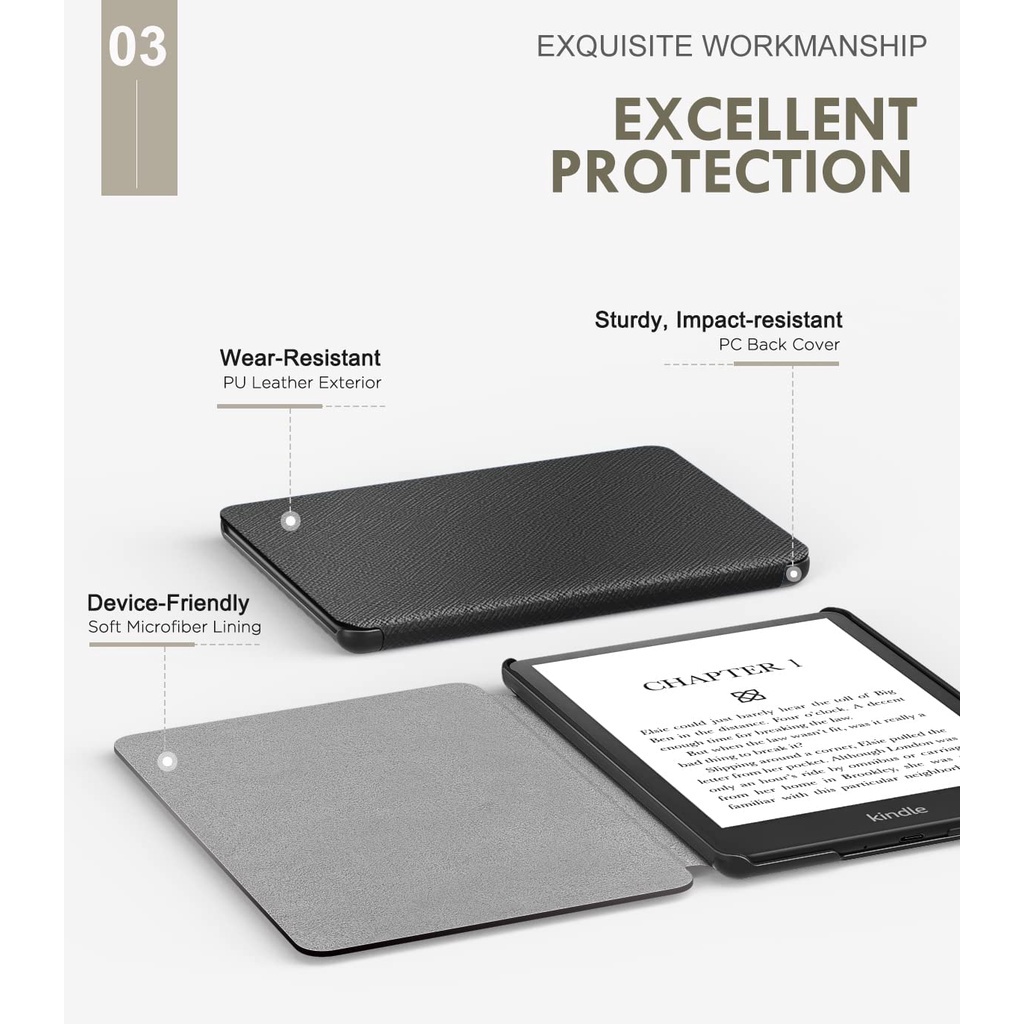 Bao da máy tính bảng siêu mỏng cho Kindle Paperwhite 11th Gen 2021