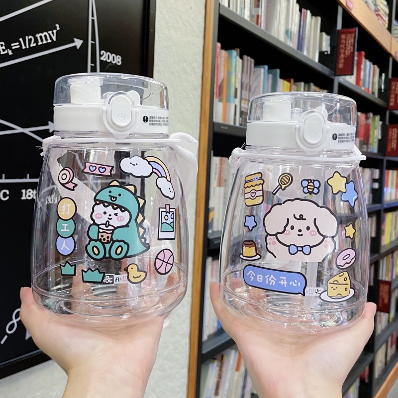 Miếng Dán PVC Hình Gấu Và Thỏ Chống Thấm Nước Dùng Trang Trí Ấm Nước